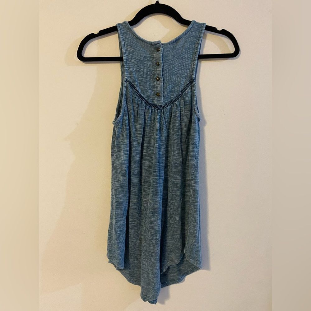 Love Fire, Teal Boho Crochet Sleeveless Flowy Top, Size XS, EUC - Picture 7 of 7
